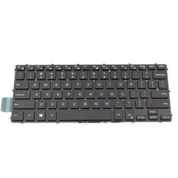 Клавиатура за лаптоп Dell, съвместима със серия Inspiron 14-7466 15-5568 15-7569, черна, без рамка, с малък ентър, US, с подсветка | JAR Computers Клавиатура за Dell Inspiron 14-7466 15-5568/7569