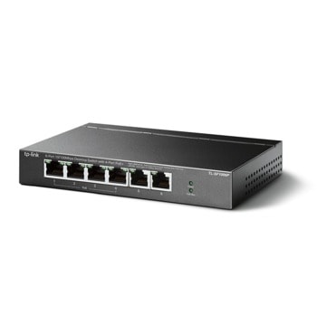 Суич TP-Link TL-SF1006P, 100 Mbps, 6 порта, 6x 10/100 Mbps, 4x PoE+ | JAR Computers TP-Link TL-SF1006P