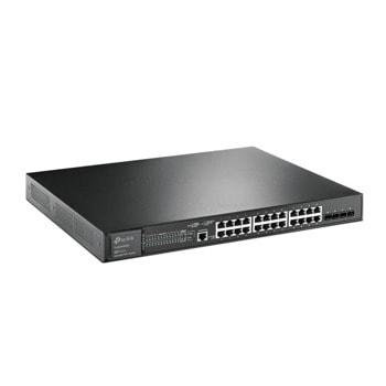 Суич TP-Link JetStream 10Gbps, 24 порта, 24x POE+ 10/100/1000 Mbps, 4x SFP+ | JAR Computers TP-Link JetStream TL-SG3428XMP