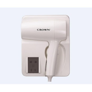 Сешоар Crown CHD-16WS, 1600W, терморегулатор, автоматичен предпазител, бял | JAR Computers Crown CHD-16WS