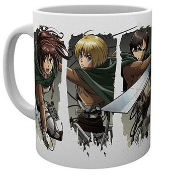 Чаша ABYstyle Attack on Titan Character Montage, 320ml, керамика, бяла | JAR Computers ABYstyle Attack on Titan Character Montage