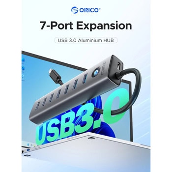 usb хъб orico cl7u-u3-10-gy-bp