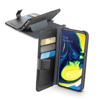Калъф за Samsung Galaxy A80, еко кожа, Cellularline Book Agenda, черен | JAR Computers Калъф Book Agenda за Samsung Galaxy A80