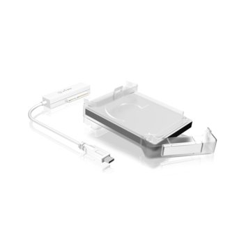Кутия 2.5" (6.35 cm) RaidSonic IB-AC703-C HDD/SSD, USB 3.0 Type-C, прозрачен | JAR Computers RAIDSONIC IB-AC703-C