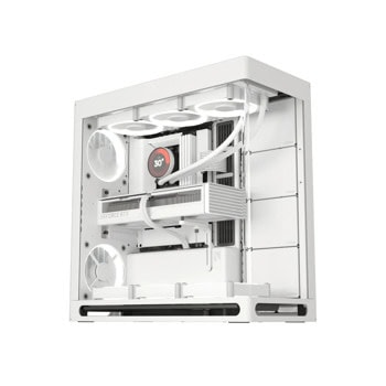 Кутия HAVN HS 420 White, EATX/ATX/mATX/Mini-ITX, 1x USB 3.2 Gen 2 Type-C, 3x 120mm вентилатора, с прозорец, бяла, без захранване | JAR Computers HAVN кутия Case E-ATX - HS 420 Base Edition White