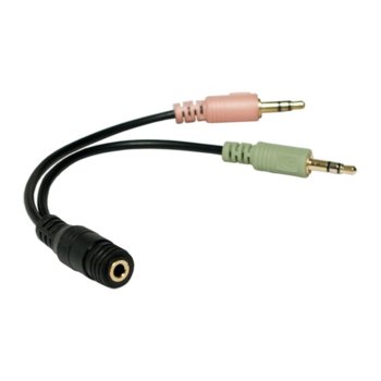 Преходник LogiLink CA0020, 3.5mm Jack(ж) към 2x 3.5mm Jack(м), черен | JAR Computers LogiLink CA0020 3.5mm Jack(ж) към 2x 3.5mm Jack(м)