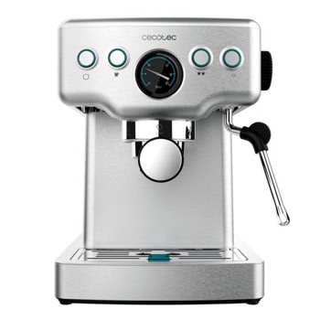 Кафемашина еспресо Cecotec Power Espresso 20 Barista Mini, 1465W, 20 bar, 1.8 л. обем на резервоара за вода, 2 филтъра, сива | JAR Computers Cecotec Power Espresso 20 Barista Mini