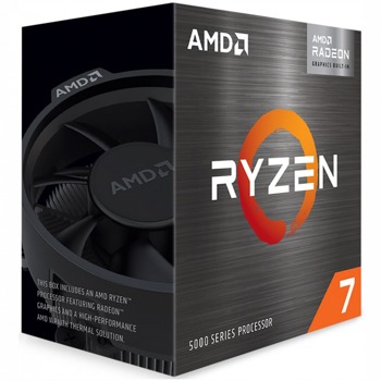 Процесор AMD Ryzen 7 5700G, осемядрен (3.8/4.6 GHz, 16MB Cache, 2000MHz графична честота, AM4) Box, с охлаждане | JAR Computers AMD 100-100000263BOX