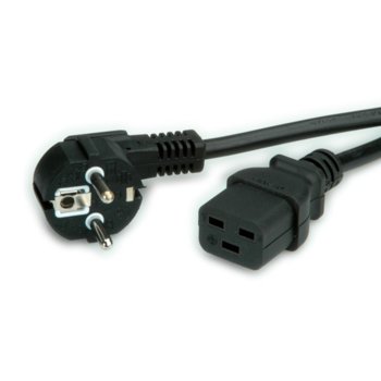 Захранващ кабел ROLINE/Value 19.99.1552, 2.0 м, черен | JAR Computers ROLINE IEC320 - C19 to Schuko 2.0 м черен