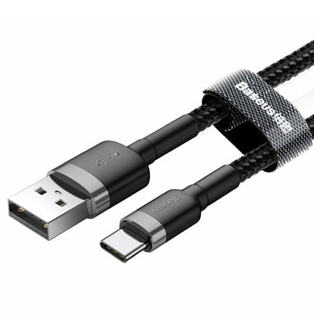 Кабел Baseus Cafule, от USB A(м) към USB C(м), 3m, черен | JAR Computers Baseus CATKLF-UG1
