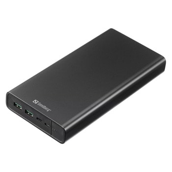Външна батерия /power bank/ Sandberg 420-63, 38 400mAh, черна, 2x USB, 1x USB-C, 100W | JAR Computers Външна батерия power bank Sandberg 420-63