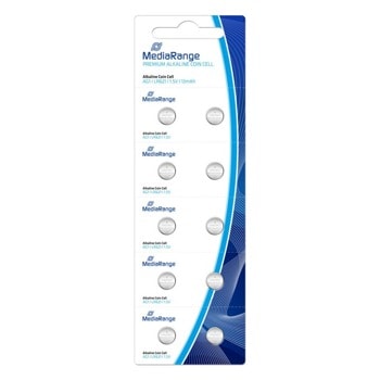 Батерии алкални MediaRange Premium Coin Cells MRBAT110 AG1 (LR621), 1.5V, 13mAh, 10бр. | JAR Computers BATTERY MRBAT110