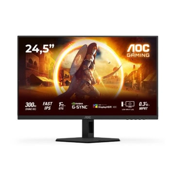 Монитор AOC 25G4SRE, 24.5" (62.23 cm) IPS панел, 310Hz, Full HD, 0.3ms, 400cd/m2, DisplayPort, HDMI | JAR Computers AOC 25G4SRE