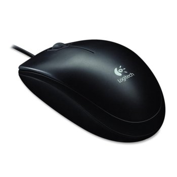 Logitech B100, оптична (800dpi), черна