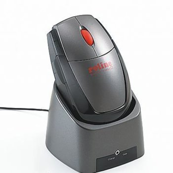 Мишка Roline 18.01.1096, оптична (800 dpi), безжична, приемник с PS/2 конектор, черна image