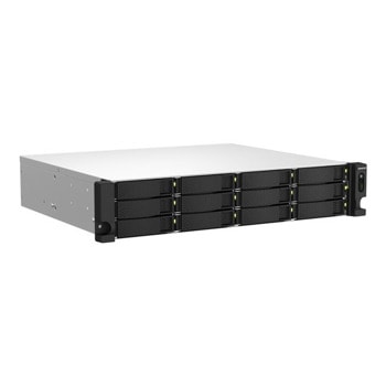 Мрежови диск (NAS) QNAP TS-1264U-RP-4G, четириядрен Jasper Lake Intel Celeron N5105 2.0/2.9 GHz, без твърд диск (12x SATA 6Gb/s), 4GB DDR4, 2x (2.5G/1G/100M/10M) | JAR Computers Qnap TS-1264U-RP-4G
