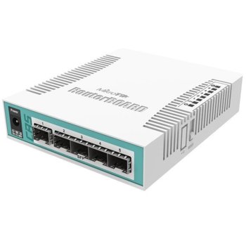 Суич Mikrotik Cloud Router CRS106-1C-5S, 1000Mbps, 1x SFP/LAN1000 Combo Port, 5x SFP Ports | JAR Computers Mikrotik CRS106-1C-5S