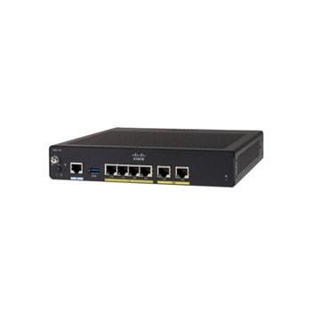 Рутер Cisco C921-4P, WAN: 2x 10Base-T/100Base-TX/1000Base-T, 4x 10Base-T/100Base-TX/1000Base-T - RJ-45, 1GB RAM, 2GB Flash Memory | JAR Computers Cisco 900 Series Integrated Services Routers
