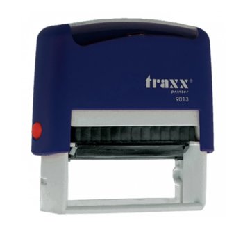 Автоматичен печат Traxx 9013 син правоъгълен