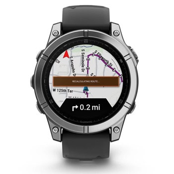 Garmin fenix E Stainless Steel Black Silicone