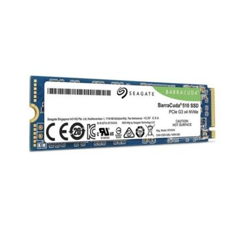 Памет SSD 256GB Seagate Barracuda 510, NVMe, M.2 (2280), скорост на четене 3100 MB/s, скорост на запис 1050 MB/s | JAR Computers Seagate Barracuda 510 256GB M2 NVMe