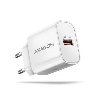 Зарядно устройство Axagon ACU-QC18W, от контакт към USB-A(ж), 12V/1.5A, бяло, QC 3.0, 18W | JAR Computers Axagon ACU-QC18W