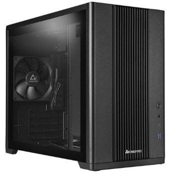 Кутия Chieftec UNI Chassis, Mini-ITX/mATX, 1x USB 3.2 Gen 1 Type-C, с прозорец, черна, без захранване | JAR Computers Chieftec UNI Chassis BX-10B-OP