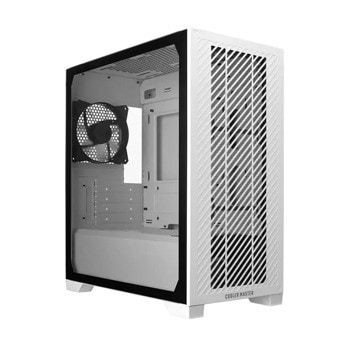 Кутия CoolerMaster Elite 301 Lite, microATX/Mini-ITX, 1x USB 3.2 Gen 1 Type-C, 1x 120mm вентилатор, с прозорец, бяла, без захранване | JAR Computers CoolerMaster Elite 301 White Lite E301L-WGNN-S00
