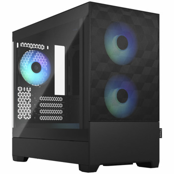 Кутия Fractal Design Pop Mini Air RGB Black TG Clear (Разопакован продукт), mATX/mITX, 2x USB 3.0, прозорец, черна, без захранване | JAR Computers Pop Mini Air RGB Black TG Clear (Разопакован)