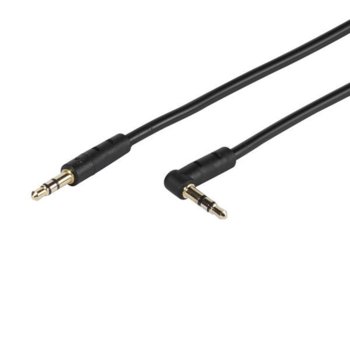 Аудио кабел Vivanco 46137, от Jack(м) 3.5mm ъглов към Jack(м) 3.5mm, 1.5м, черен | JAR Computers Vivanco 46137 Аудио кабел 3.5 мм 15 м