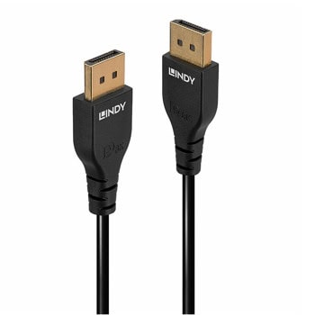 Кабел LINDY LNY-36463, от DisplayPort(м) към DisplayPort(м), 8K@60Hz, 3m, черен | JAR Computers кабел lindy lny-36463