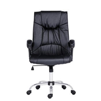 Мениджърски стол Antares DENVER CR, до 130кг, полипропиленови подлакътници, еко кожа, TILT механизъм, коригиране на височината, черен | JAR Computers Мениджърски стол Antares DENVER CR