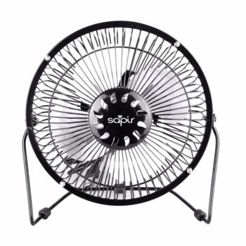 Настолен USB вентилатор SAPIR SP 1760 USB6, 150 mm диаметър, 2.5W, 5V, черен | JAR Computers Настолен USB вентилатор SAPIR SP 1760 USB6