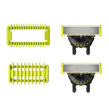 Комплект резервни ножчета и приставки Philips ОneBlade QP624/50, за тример Philips OneBlade/OneBlade Pro, 2+2 бр. | JAR Computers Philips ОneBlade QP624/50