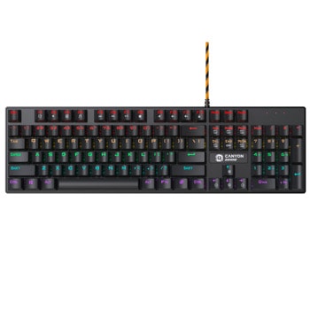 Клавиатура Canyon Deimos GK-4 Gaming, механична, програмируема, черна, USB | JAR Computers Canyon Deimos Gaming Keyboard GK-4 CND-SKB4-US