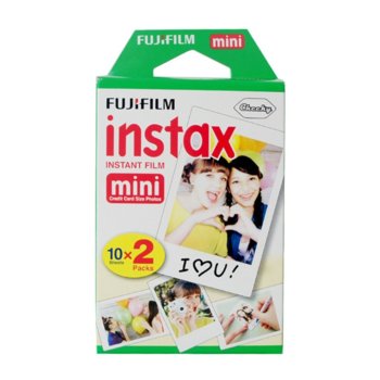 Фотохартия Fujifilm Instant Color Film, за Fujifilm Instax Mini, 20 листа | JAR Computers Fujifilm Instax Mini Instant Color Film 2x10