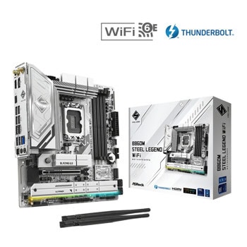 Дънна платка ASROCK B860M Steel Legend WIFI, B860, LGA1851, DDR5, PCI-E 5.0, (DP&HDMI), 4x SATA 6Gb/s, 4x M.2, 1x USB 3.2 Gen2, 2.5G LAN, Wi-Fi 6E, Bluetooth 5.3, Micro ATX | JAR Computers дънна платка asrock b860m steel legend wifi