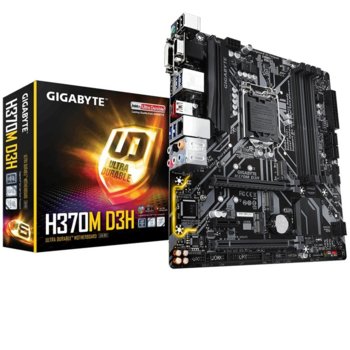 Дънна платка GIGABYTE H370M-D3H, H370, LGA1151, DDR4, PCI-E (HDMI&DVI-D)(CFX&CF), 6x SATA 6Gb/s, 2 x M.2 Socket, 1 x USB Type-C™ 3.1 Gen 2, Micro ATX | JAR Computers GIGABYTE H370M-D3H