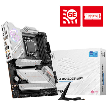 Дънна платка MSI MSI MPG Z790 Edge WIFI, Z790, LGA1700, DDR5, PCI-E 5.0, (DP&HDMI), 7x SATA 6Gb/s, 5x M.2, 1x USB3.2 Gen2x2 Type-C, Wi-Fi 6, Bluetooth v5.3, ATX | JAR Computers MSI MSI MPG Z790 Edge WIFI 7D91-008R