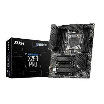 Дънна платка MSI X299 PRO, X299, LGA2066, DDR4, PCI-E 3.0 (CF/SLI), 6x SATA 6Gb/s, 2x M.2, 1x USB 3.2 Gen 2x2 Type-C, ATX | JAR Computers MSI X299 PRO