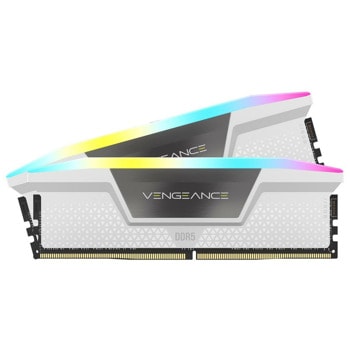 Памет 32GB (2x16GB) DDR5 6000MT/s, Corsair Vengeance White RGB, CMH32GX5M2E6000C36W, 1.4V | JAR Computers Corsair Vengeance White RGB 2x16GB DDR5 6000MHz