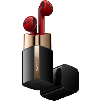 Huawei FreeBuds Lipstick Black Case, Red Earbuds