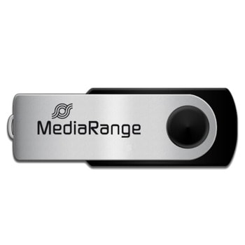 Памет 8GB USB Flash Drive, MediaRange MR908, USB 2.0, черно-сива | JAR Computers USB 2.0 MediaRange MR908 8GB