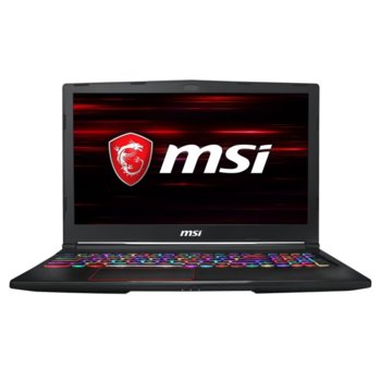 Лаптоп MSI GP63 Leopard 8RE (9S7-16P522-474), шестядрен Coffee Lake Intel Core i7-8750H 2.2/4.1 GHz, 15.6" (39.62 cm) Full HD Anti-Glare Display & GF GTX 1060 6GB, (mDP), 8GB DDR4, 1TB HDD & 128GB SSD, 1x USB 3.1 Type-C Free DOS, 2.70 kg | JAR Computers MSI GP63 Leopard 8RE 9S7-16P522-474