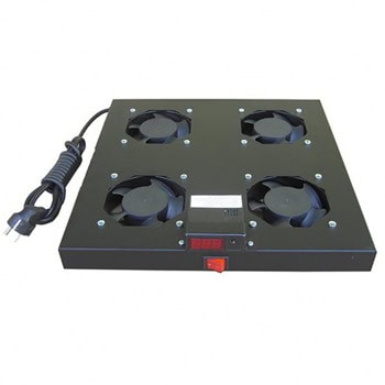 Вентилаторен блок Formrack F024F4DT, за 19" шкафове, 4 вентилатора, цифров термостат, черен | JAR Computers Formrack F024F4DT