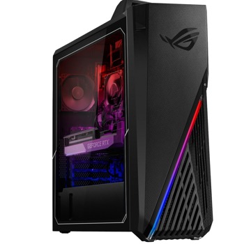 Настолен компютър ASUS ROG Gaming G15DK-V5R7005 (90PF021Q1-M005C0), шестядрен AMD Ryzen 5 5600X 3.7GHz/4.6 GHz, GeForce GTX 1660TI 6GB GDDR6, 16GB(2x 8GB)(3200GHz)/64GB, 1.0TB M.2 NVMe, 1x USB 3.2 Gen Type-C, черен | JAR Computers ASUS ROG Gaming 90PF021Q1-M005C0/G15DK-V5R7005