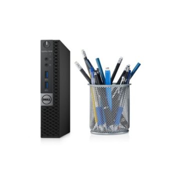 Мини компютър Dell OptiPlex 3046 M (N001O3046MFF), двуядрен Skylake Intel Pentium G4400T 2.90 GHz, 4GB DDR4, 500GB HDD 5400 rpm, 4x USB 3.0, клавиатура и мишка, Windows 10 | JAR Computers Dell OptiPlex 3046 M N001O3046MFF