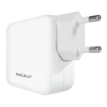 Macally 24W USB-C USB-A Wall Charger + cable