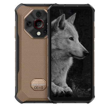 Смартфон Ulefone Armor X16 Pro (бежов), поддържа 2 SIM карти, 6.56" (16.66cm) HD+ IPS 120Hz дисплей, осемядрен MediaTek Dimensity 6300 2.4 GHz, 8GB RAM, 256GB Flash памет (+microSD слот), 64 + 25 + 2 & 16 Mpix камери, Android | JAR Computers Ulefone Armor X16 Pro 5G Sand Dune