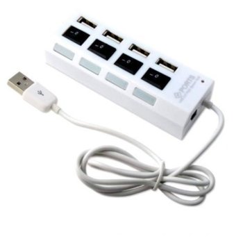 USB Хъб HUB-USB 2.0 4 PORT CY-2163, 4 порта, от USB Type-A към 4x USB 2.0 Type-A, 480 Mbit/s, бял image